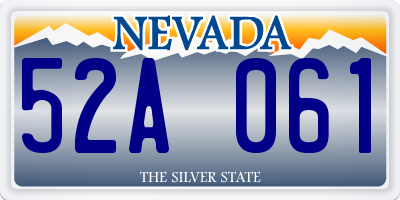 NV license plate 52A061