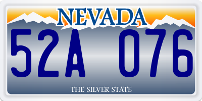 NV license plate 52A076