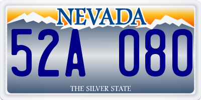 NV license plate 52A080