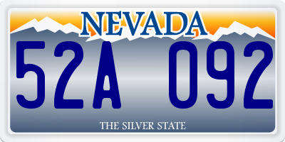 NV license plate 52A092