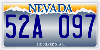 NV license plate 52A097