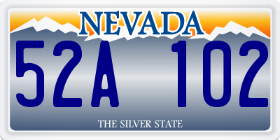 NV license plate 52A102