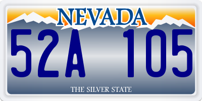 NV license plate 52A105