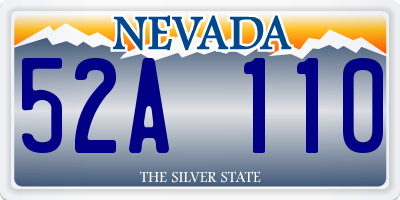 NV license plate 52A110