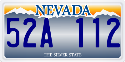 NV license plate 52A112