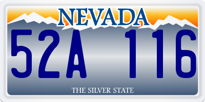 NV license plate 52A116