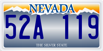 NV license plate 52A119