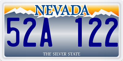 NV license plate 52A122