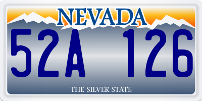 NV license plate 52A126