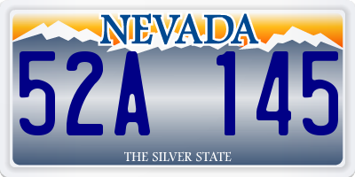 NV license plate 52A145