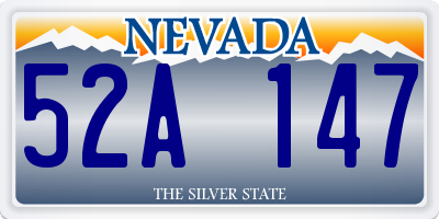 NV license plate 52A147