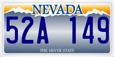 NV license plate 52A149