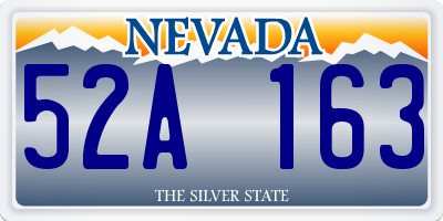 NV license plate 52A163