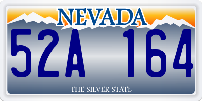 NV license plate 52A164