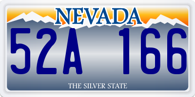 NV license plate 52A166