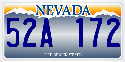 NV license plate 52A172