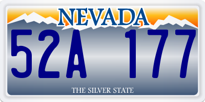 NV license plate 52A177