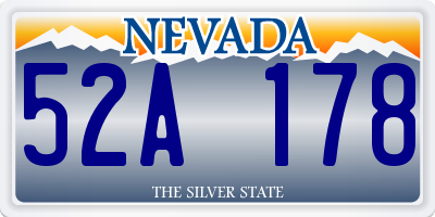 NV license plate 52A178