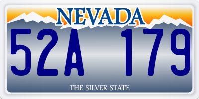 NV license plate 52A179