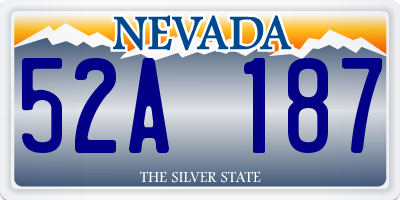 NV license plate 52A187