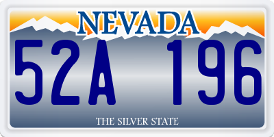 NV license plate 52A196