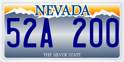 NV license plate 52A200