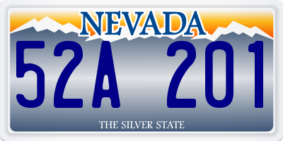 NV license plate 52A201