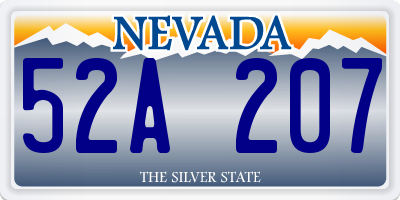NV license plate 52A207