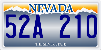 NV license plate 52A210