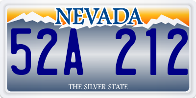 NV license plate 52A212