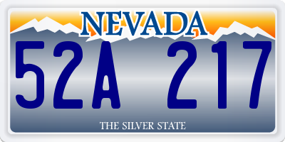 NV license plate 52A217