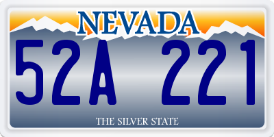 NV license plate 52A221