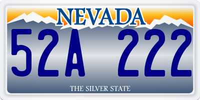 NV license plate 52A222