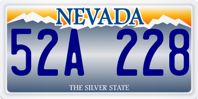 NV license plate 52A228