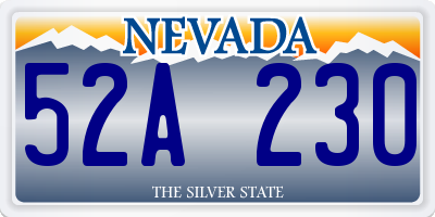 NV license plate 52A230