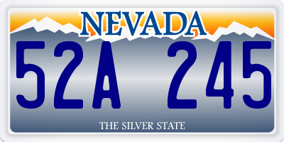 NV license plate 52A245