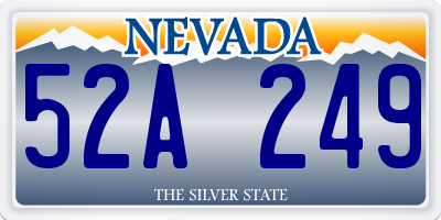 NV license plate 52A249