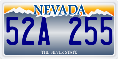 NV license plate 52A255