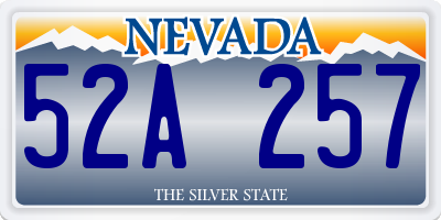 NV license plate 52A257