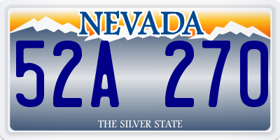 NV license plate 52A270