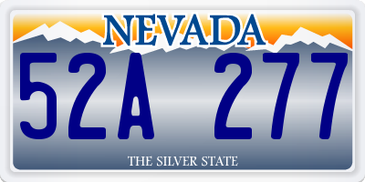 NV license plate 52A277