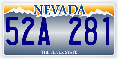 NV license plate 52A281