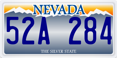 NV license plate 52A284