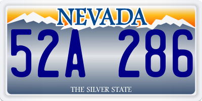 NV license plate 52A286