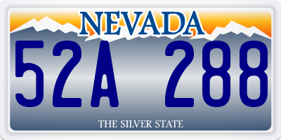 NV license plate 52A288