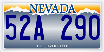 NV license plate 52A290