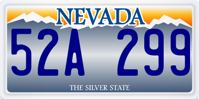 NV license plate 52A299