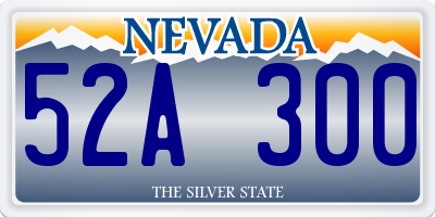 NV license plate 52A300