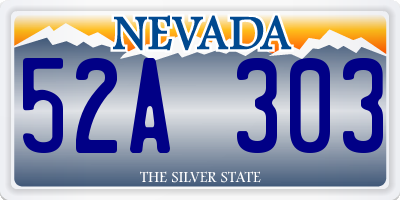 NV license plate 52A303