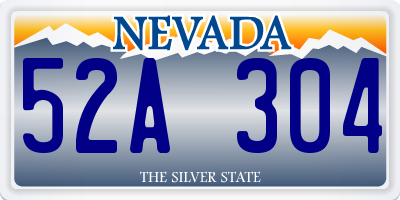 NV license plate 52A304